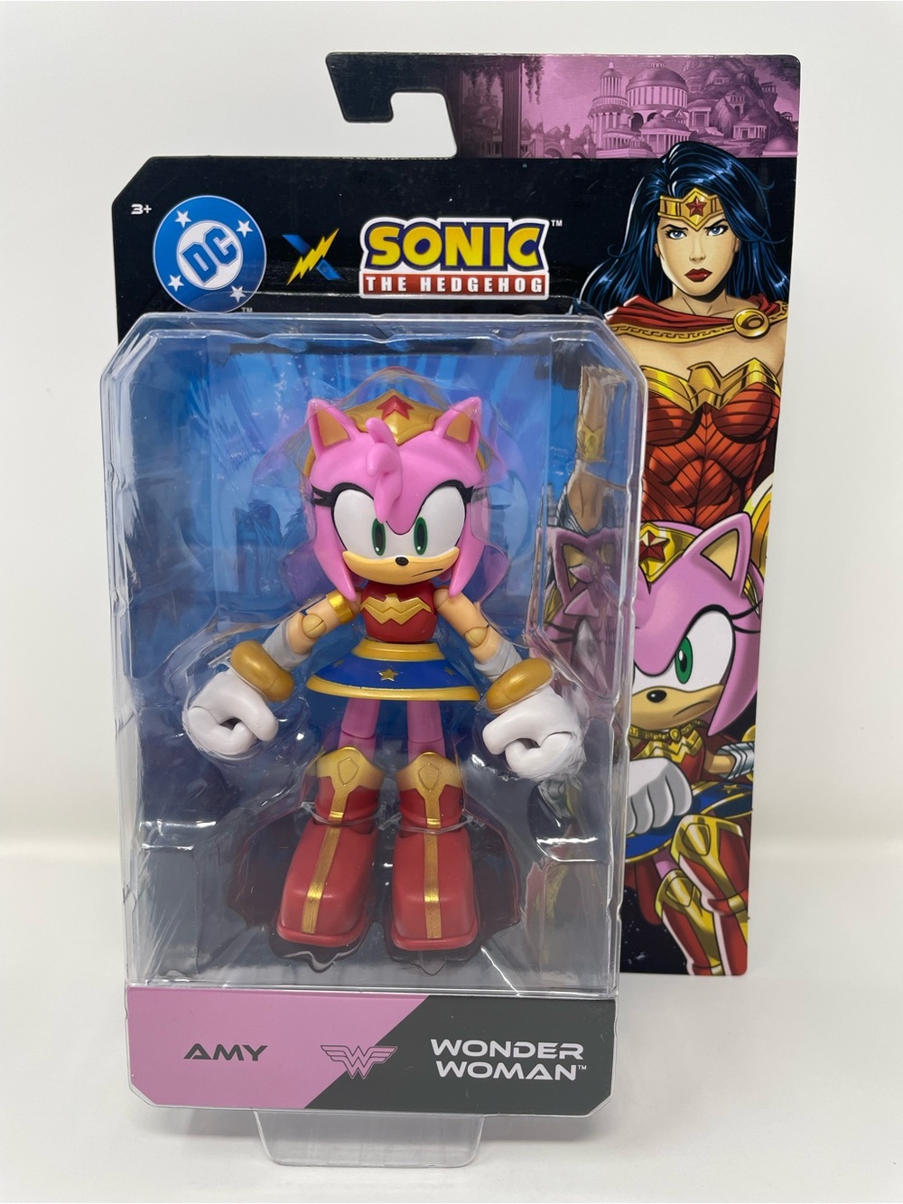 DC x Sonic The Hedgehog - Amy as Wonder Woman 5” Jakks Pacific Sealed Brand New